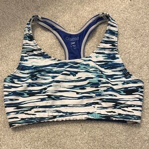Oiselle Spandos Bra in Wave Print